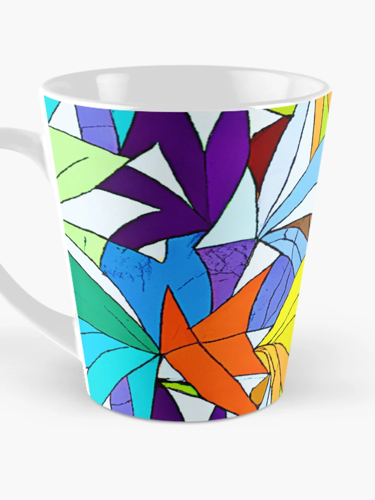 Thumbnail 3 of 4, Coffee Mug, Colorful Abstract Pattern Design designed and sold by Health And Fitness Posts e-Store.