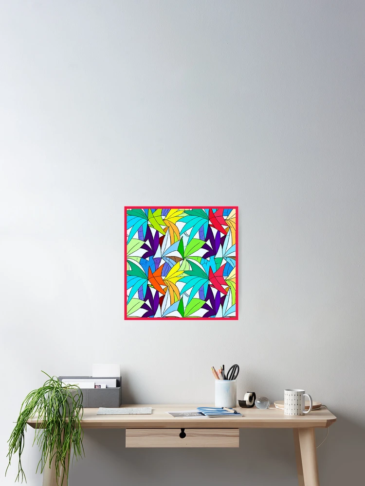Thumbnail 2 of 3, Poster, Colorful Abstract Pattern Design designed and sold by Health And Fitness Posts e-Store.