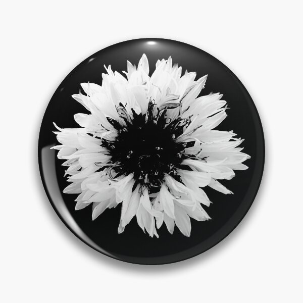 Item preview, Cottage Core Cornflower, Black and White Plant Artwork  designed and sold by suekieper.