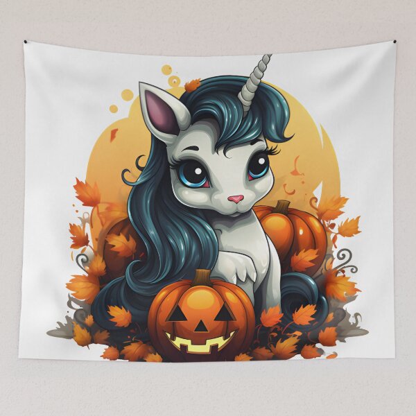 Item preview, Halloween Unicorn with Pumpkins designed and sold by cy312.