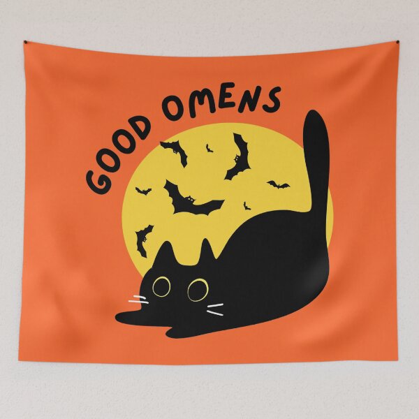 Item preview, Black Cats Are Good Omens (Orange Version) designed and sold by Samultaneous.