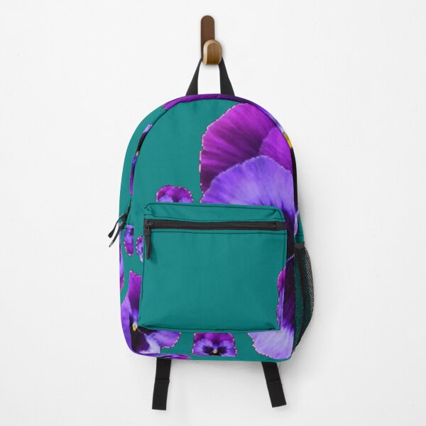 Item preview, PURPLE SPRING GARDEN PANSY TEAL COLOR ART designed and sold by sharlesart.