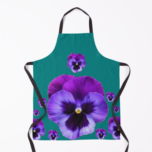 Item preview, PURPLE SPRING GARDEN PANSY TEAL COLOR ART designed and sold by sharlesart.