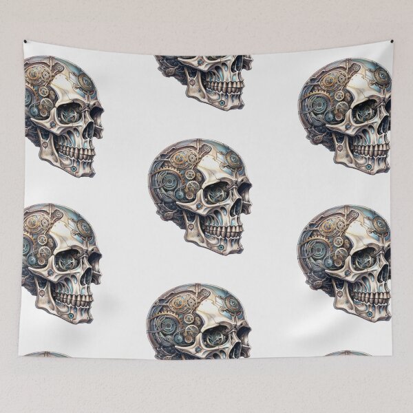 Item preview, Steampunk Skull with Clockwork Gears designed and sold by SchorlCraft.