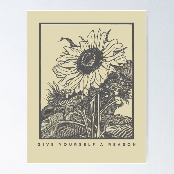 Item preview, Give yourself a reason, sunflower  designed and sold by Bigbeatboutique.