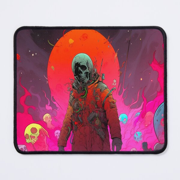Item preview, Colors of the Cosmos: Helmeted Pioneer in a Dazzling Extraterrestrial Landscape designed and sold by EmberEchoes.