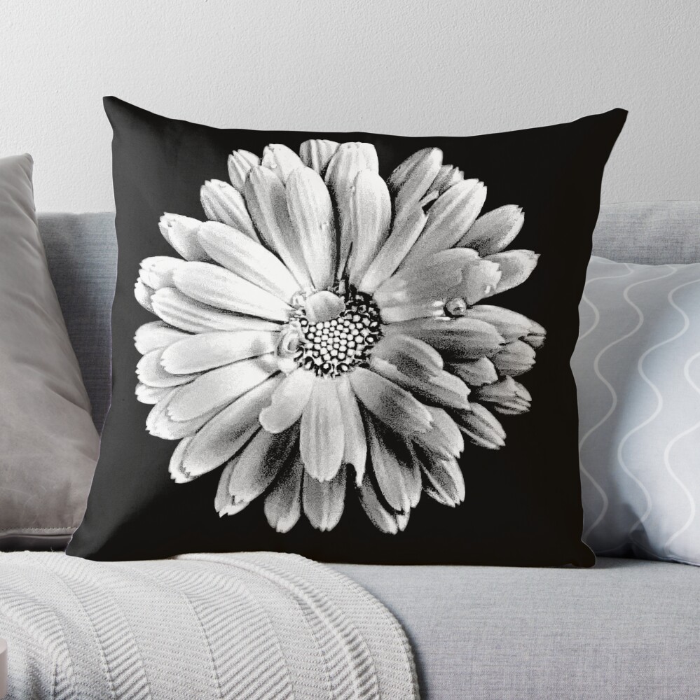 Giant white succulent Throw Pillow