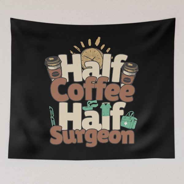 Item preview, Half-coffee, half-surgeon. Perfect surgeon gift. designed and sold by Zandalus.