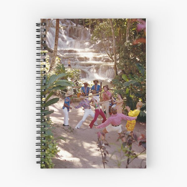 Item preview, Hilton Caribe in the 1960s, Couples enjoying Limbo Dancing by the Waterfalls in San Juan Puerto Rico designed and sold by aladdincolor.