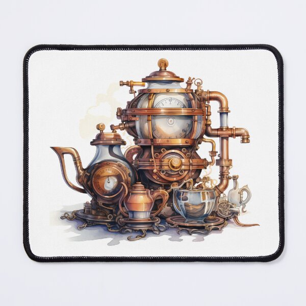 Item preview, Steampunk Tea Set – Mechanical Elegance Fantasy Design designed and sold by SchorlCraft.