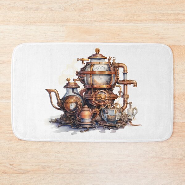 Item preview, Steampunk Tea Set – Mechanical Elegance Fantasy Design designed and sold by SchorlCraft.