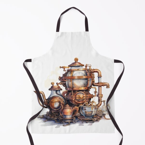 Item preview, Steampunk Tea Set – Mechanical Elegance Fantasy Design designed and sold by SchorlCraft.