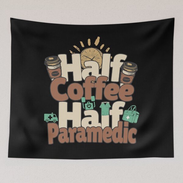 Item preview, Half-coffee, half-paramedic. Perfect paramedic gift. designed and sold by Zandalus.