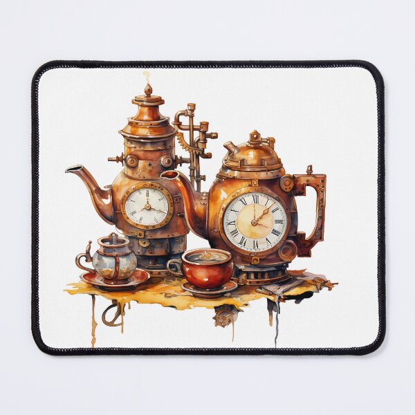 Item preview, Steampunk Tea Set – Mechanical Elegance Fantasy Design designed and sold by SchorlCraft.