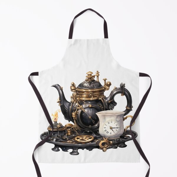 Item preview, Steampunk Tea Set – Mechanical Elegance Fantasy Design designed and sold by SchorlCraft.