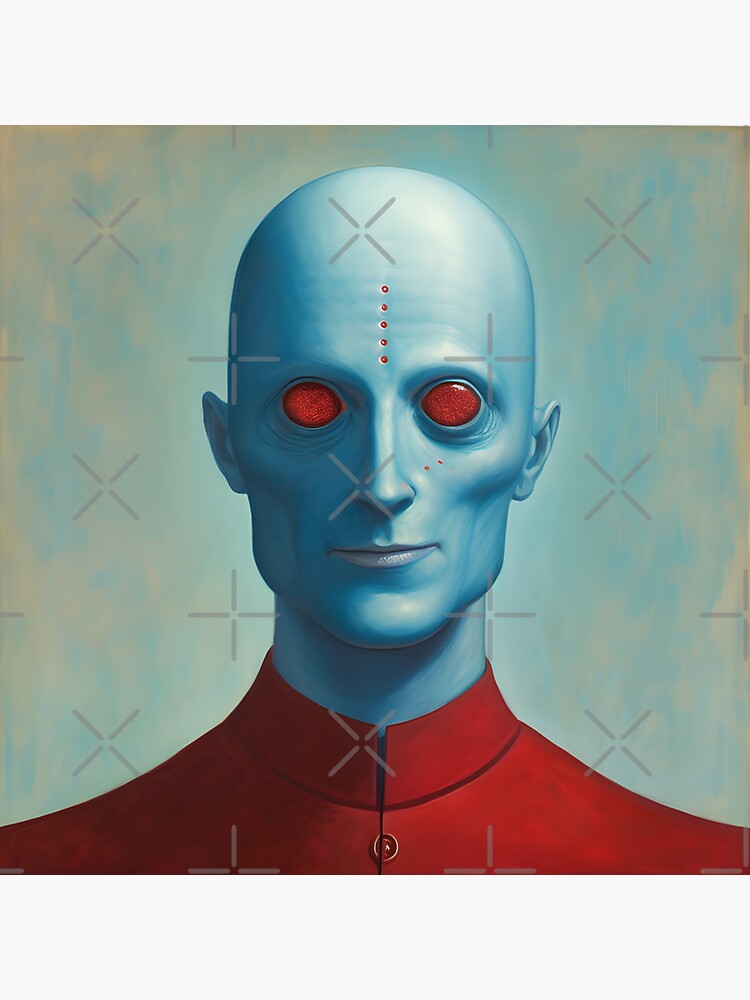 Spooky Blue Alien Decal