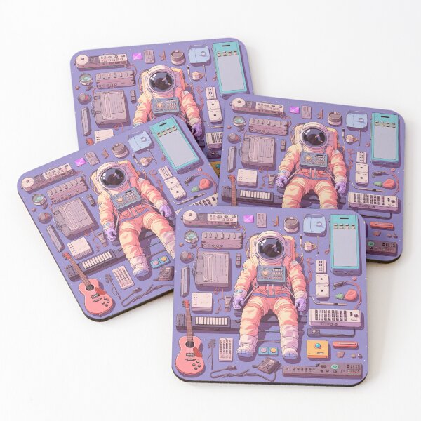 Item preview, Knolling Astronaut Illustration: A Creative and Out-of-This-World Design designed and sold by cyberpunkworld.