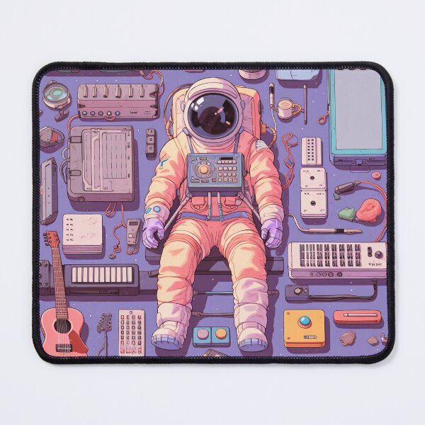 Item preview, Knolling Astronaut Illustration: A Creative and Out-of-This-World Design designed and sold by cyberpunkworld.