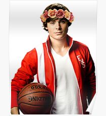 Zac Efron Flower Crown Poster