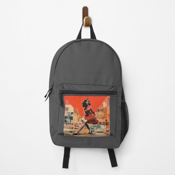 Item preview, Girl on the skateboard, Red collage, Vintage style designed and sold by silent-violin.