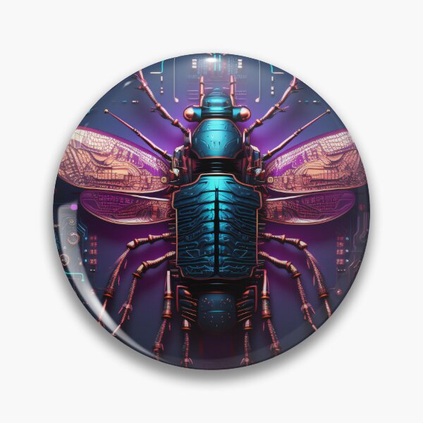 Item preview, Knolling Robotic Beetle Illustration: A Creative and Modern Design designed and sold by cyberpunkworld.