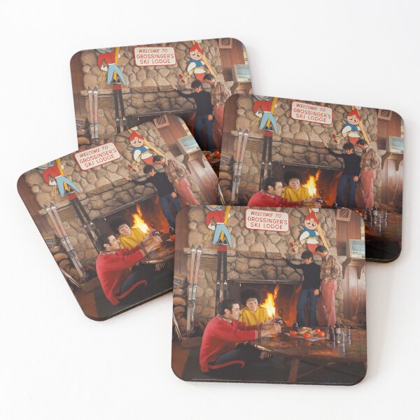 Item preview, Grossingers Catskill Resort Hotel Ski Lodge in the 1960s, Couples by the Fireplace in Winter Clothes designed and sold by aladdincolor.