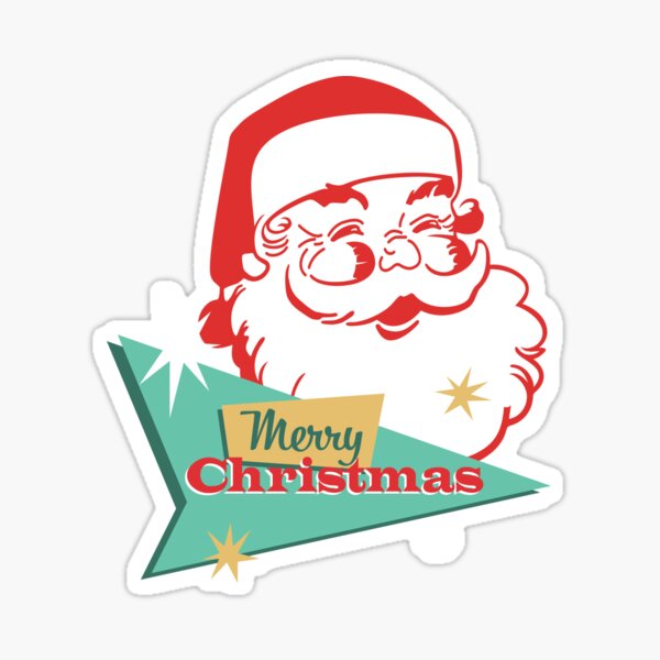 Item preview, Retro Santa - Merry Christmas designed and sold by ThatWickedWitch.