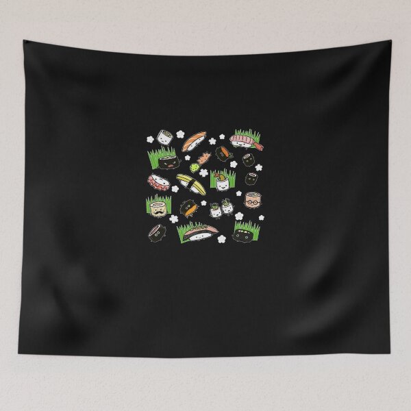 Item preview, Cute Sushi Characters Pattern designed and sold by LeopoldReichel.