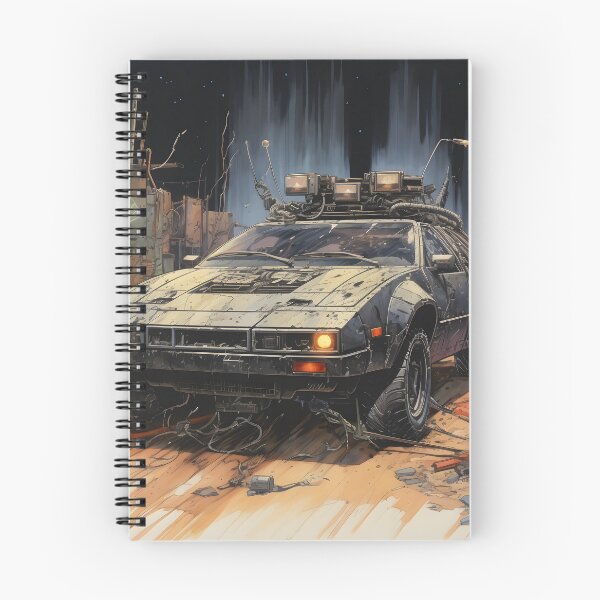 Item preview, Landscape of Post Apocalyptic Armored Futuristic Car with Off-road Wheels in Night Starry Wasteland with Ruins of City designed and sold by Je-we.
