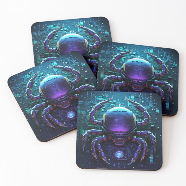 Item preview, Cyberpunk Futuristic Crab Illustration: A Glowing and Mechanical Design for Fans of Science Fiction designed and sold by cyberpunkworld.