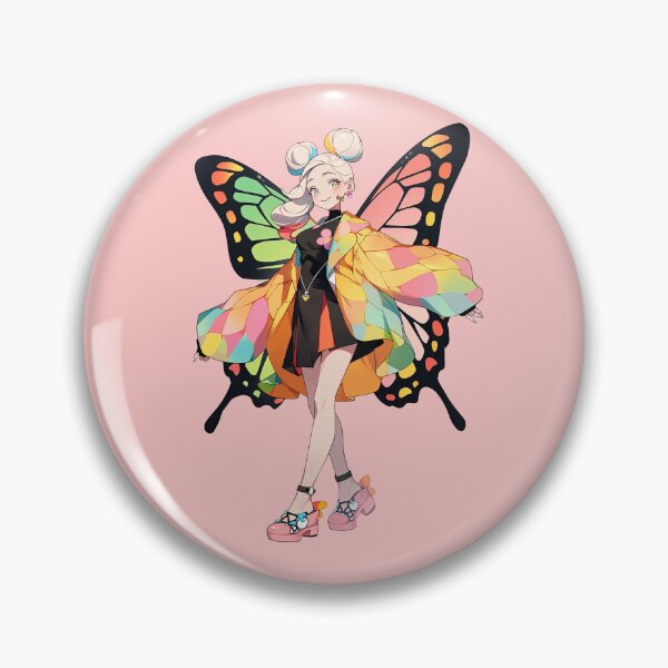 Item preview, Anime Butterfly Girl in Mini Skirt & Technicolour Jacket designed and sold by sμ (smew).