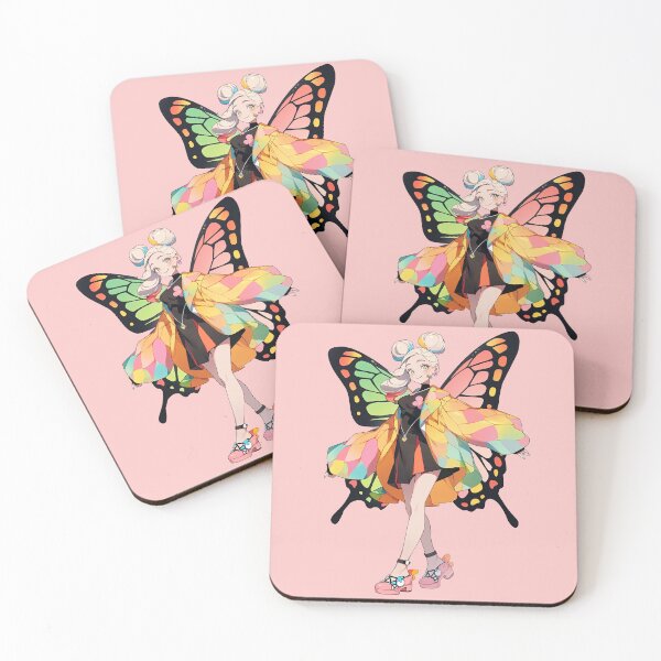 Item preview, Anime Butterfly Girl in Mini Skirt & Technicolour Jacket designed and sold by sμ (smew).