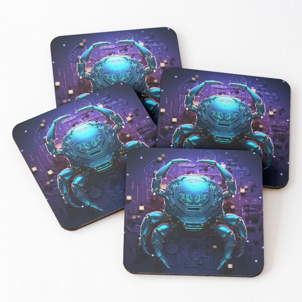 Item preview, Cyberpunk Crab from Another World Illustration: A Sleek and Alien Design for Fans of Science Fiction designed and sold by cyberpunkworld.