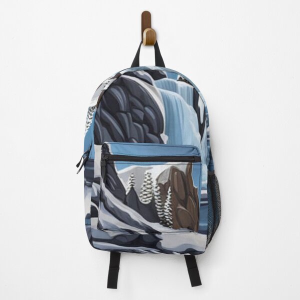 Item preview, Frozen waterfall in snowy mountain range designed and sold by George Hutton Hunter.