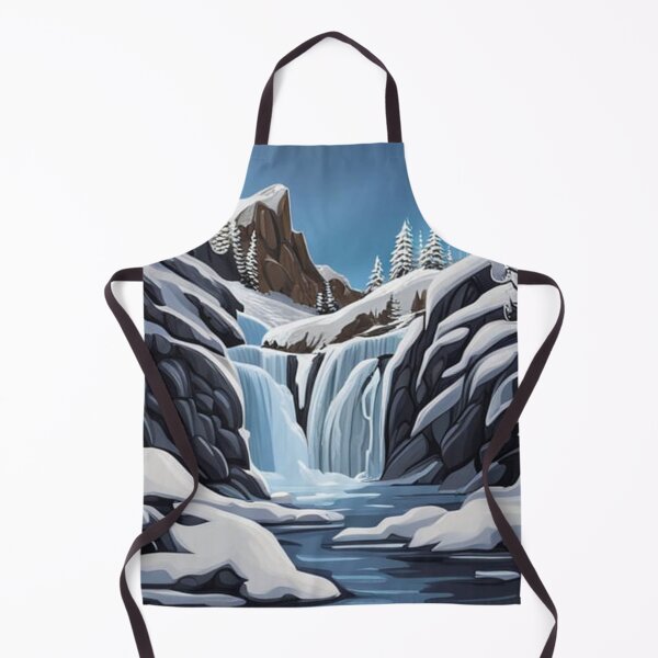 Item preview, Frozen waterfall in snowy mountain range designed and sold by George Hutton Hunter.