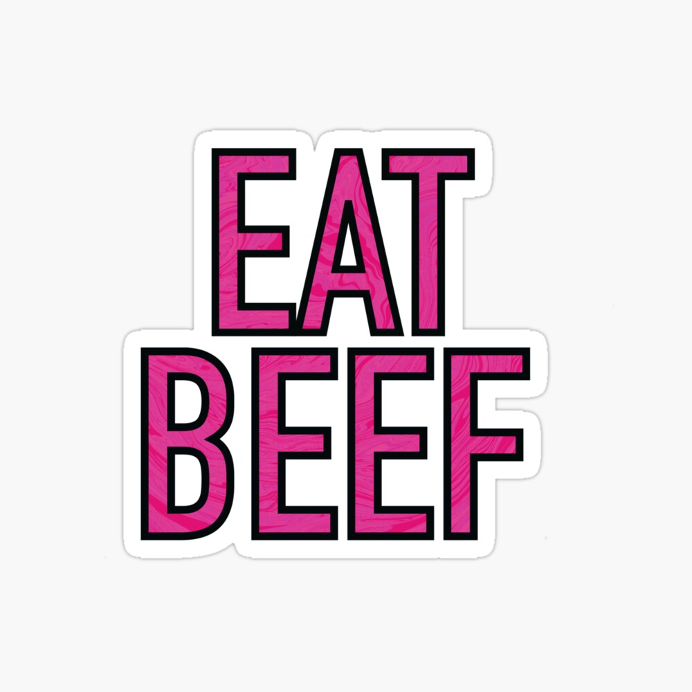 Eat Beef gifts for BBQ lovers Poster for Sale by DesignAP