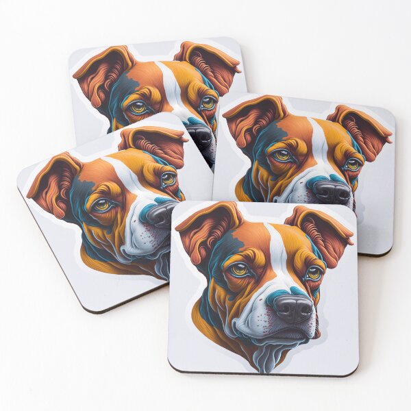 Item preview, Encantador compañero canino: una mezcla alegre de blanco y marrón designed and sold by DawidXT.