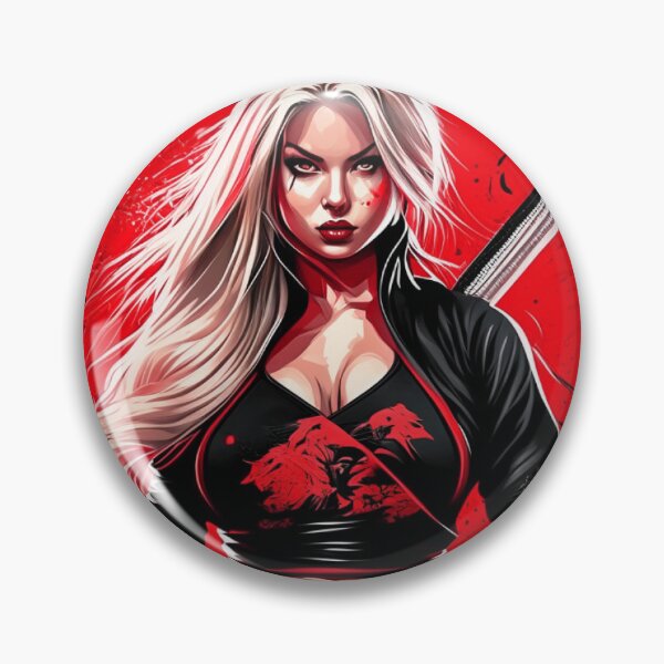 Artikelvorschau, Red Ninja Babe Anime Art Supermodel Dojo Beauty Style Japanisch Amerikanisch entworfen und verkauft von SemARTDesign.