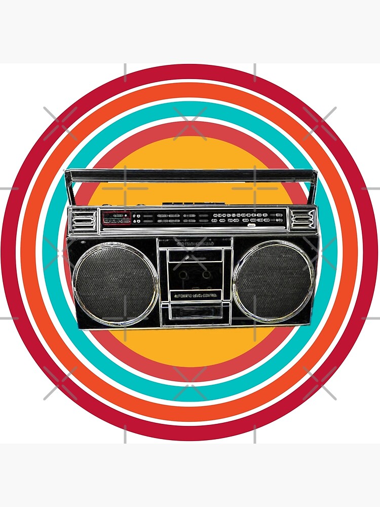 Jam Box, Ghetto Blaster, Boombox, Vintage Radio, Retro Cassette Player Art  Board Print