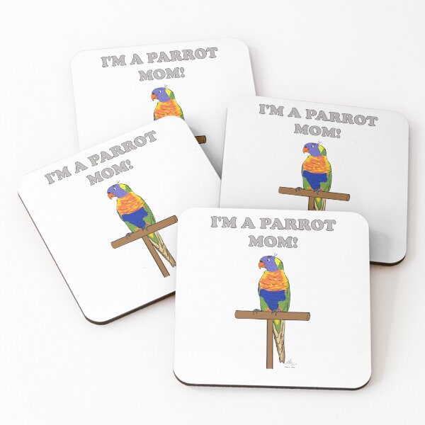 Item preview, I'm a Parrot Mom! - Rainbow Lorikeet designed and sold by Laughing Parrot Studio.