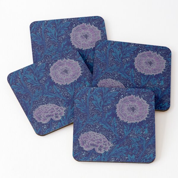 Item preview, The Big Chrysanthemums - Dark Blue designed and sold by Motifany.