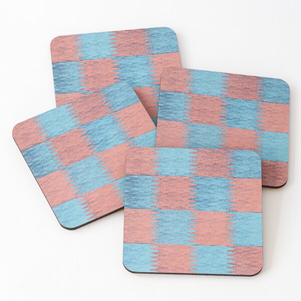 Item preview, Rustic Red and Blue Square Tile Pattern designed and sold by Pevkay97.