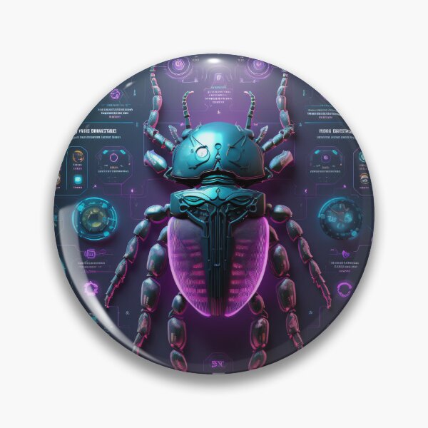 Item preview, Minimalistic Robotic Beetle Illustration: A Simple and Clean Design for Fans of Modern Art designed and sold by cyberpunkworld.