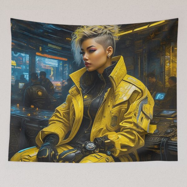 Item preview, Future Girl in Yellows - Cyber City scene designed and sold by Delerat7.
