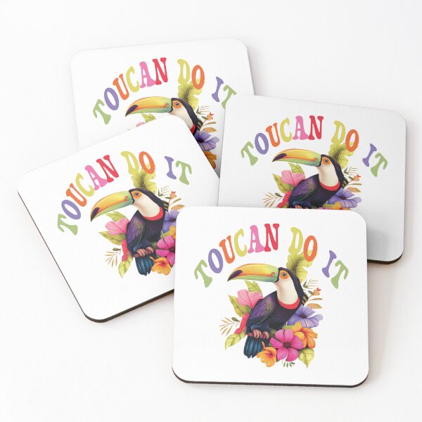 Item preview, Toucan Do It Sticker, by DAM Creative, designed and sold by DAM Creative ⭐⭐⭐⭐⭐.