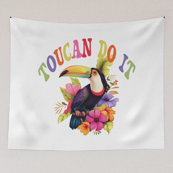 Item preview, Toucan Do It Sticker, by DAM Creative, designed and sold by DAM Creative ⭐⭐⭐⭐⭐.