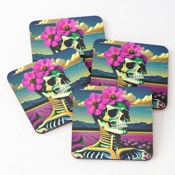 Item preview, Trippy Dreams - Death Flowers Psychedelic Skeleton Art 30 designed and sold by Benito Del Ray.