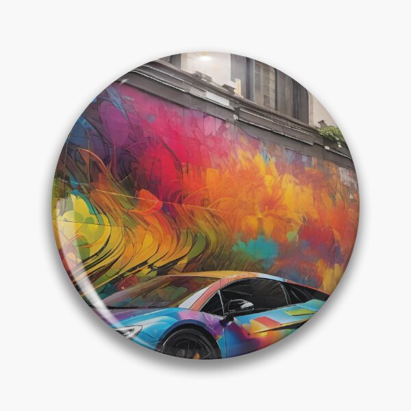 Item preview, Fast Car in Rainbow Colors - Cyber City Scene designed and sold by Delerat7.