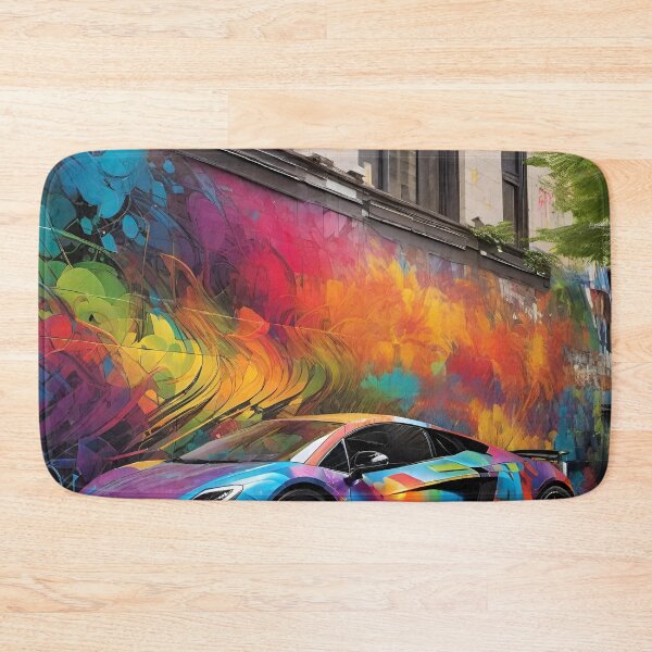 Item preview, Fast Car in Rainbow Colors - Cyber City Scene designed and sold by Delerat7.