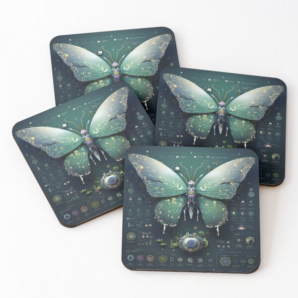 Item preview, Knolling Style Butterfly Illustration: A Creative and Thought-Provoking Design for Fans of Art designed and sold by cyberpunkworld.